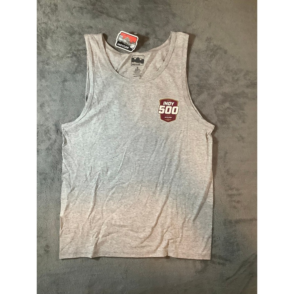 IndyCar Indy 500 2024 Tank Top 108th Running Heather Grey Small NWT